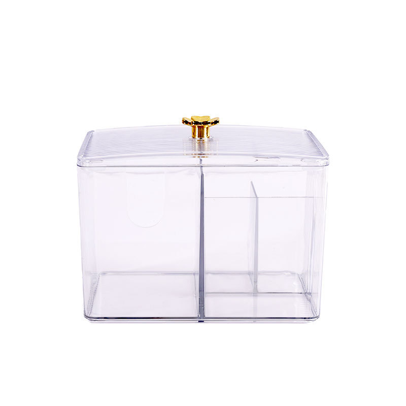 Transparent Storage Box Home Desktop Cotton Swab Box Dental Floss Box School Office Left Note Box Desktop Storage