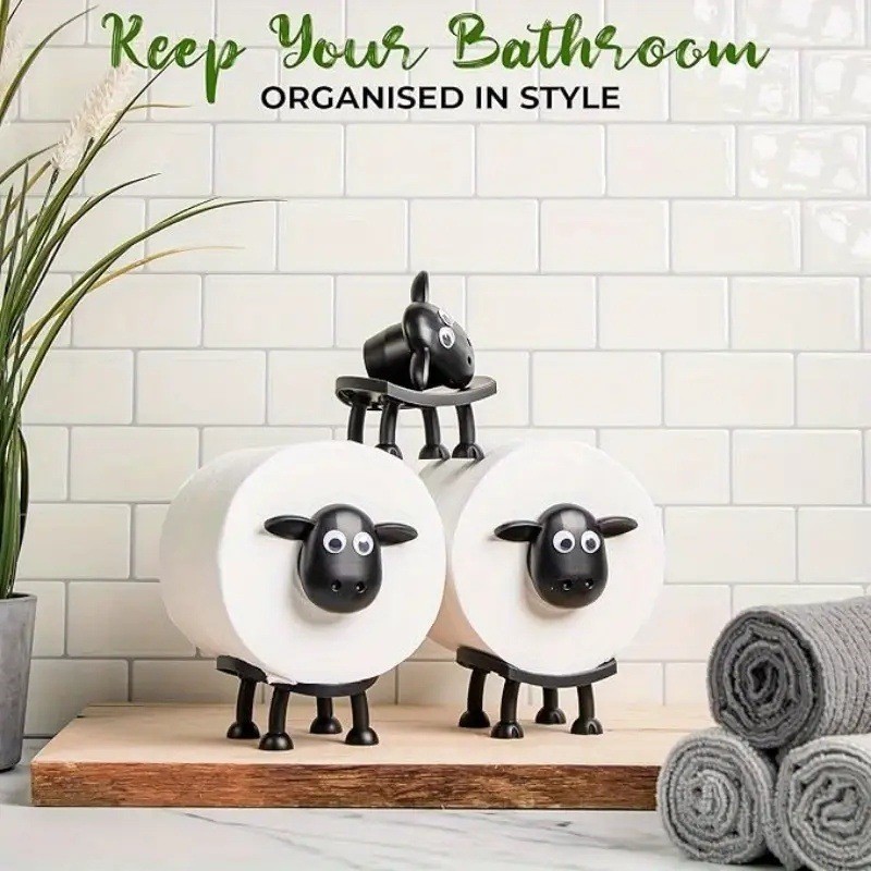 Cross-border Labeling Lamb Health Paper Roll Rack Interesting Sheep Tissue Rack Home Creative Roll Rack Wholesale