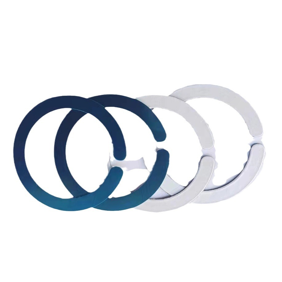 The wireless charging and guiding magnetic sheet can be made in various sizes, and the adhesive can also be used for die-cutting and punching wireless charging at will.