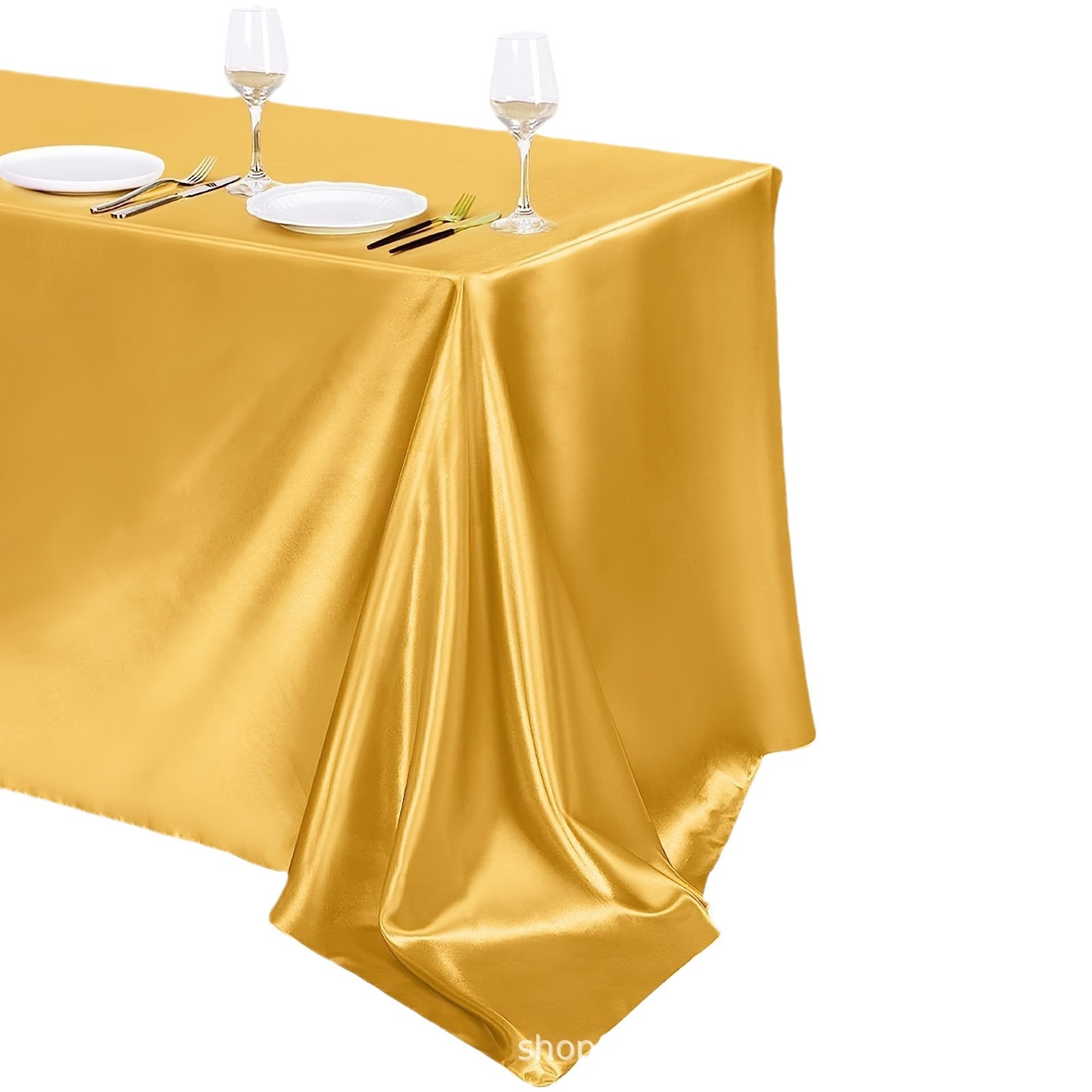 Wholesale Modern Simple Solid Color Polyester Satin Coffee Table Tablecloth Wedding Banquet Tablecloth Decoration Polyester Solid Color