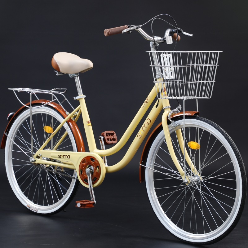 Sanhe Ma 24inch 26inch Bicycle for Male and Female Students, Commuter Bike, Grocery Shopping Bike, Commuter Model, Sakura Cycling, with Gears