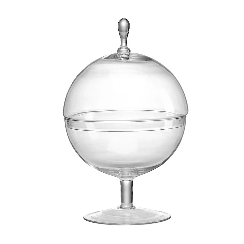 Italian Ivv Tall Jar Crystal Glass Candy Jar Decorative Jar Household European Candy Jar Storage Jar with Lid