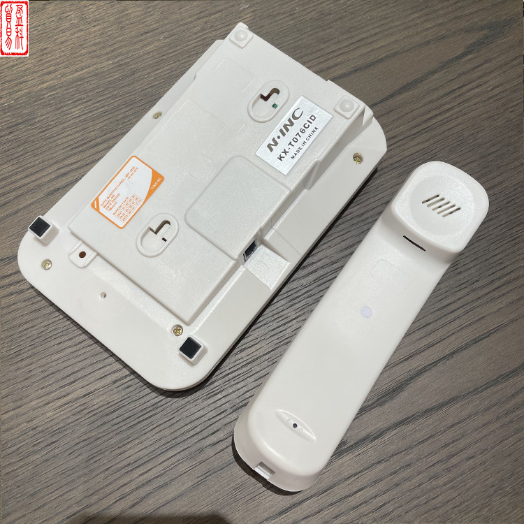 Supply KX-T076CID English foreign trade telephone call small extension battery-free wall White