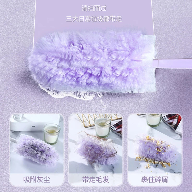 Tiktok Cross-Border 360 ° Dust Duster for Desktop Cleaning, Hair Removal, Dust Removal, Retractable Handle, Electrostatic Dust Absorption