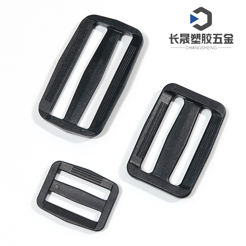 In-Stock Japanese-Style Plastic Backpack Strap Adjuster Buckle, Webbing Buckle, Bag Accessories, Three-Position Buckle, Hardware Plastic Buckle Factory