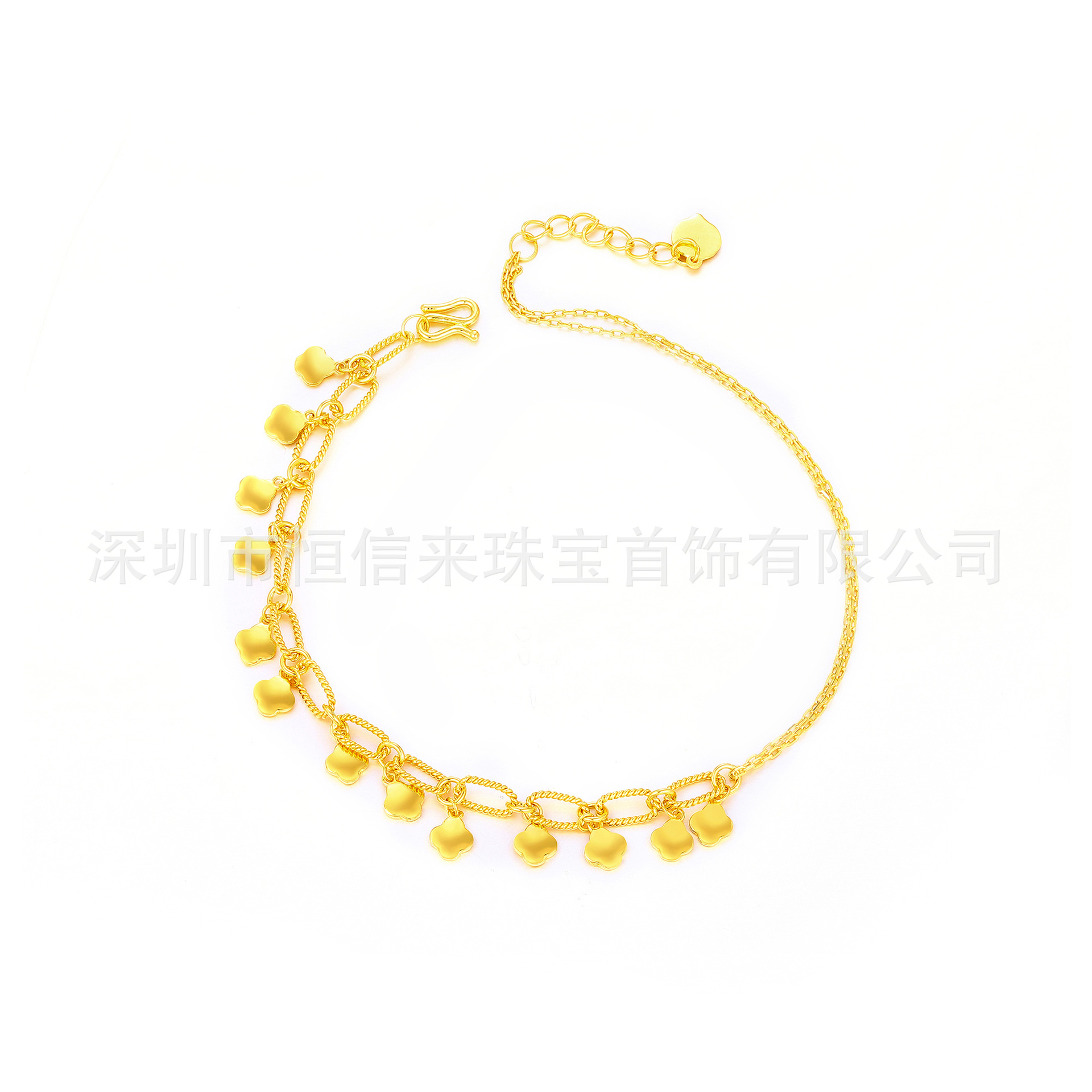 Seiko Gold Anklet Design and Manufacturing Pure Gold 999 Anklet Processing 24K Real Gold Anklet Design and Manufacturing