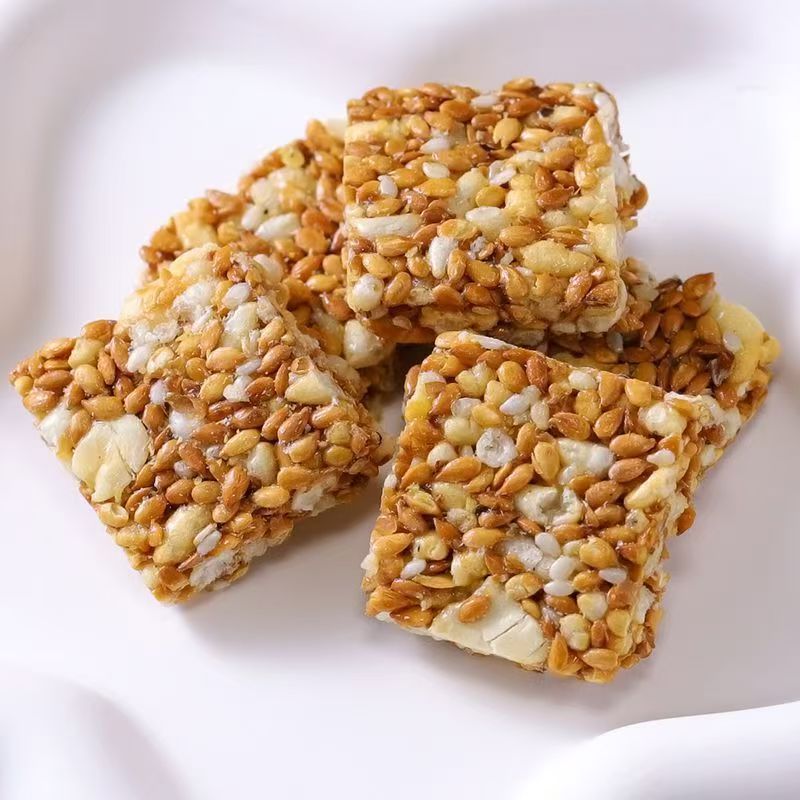 Хрустящий хлеб с льняным семенем и грецким орехом, без сахара, полезные закуски для завтрака