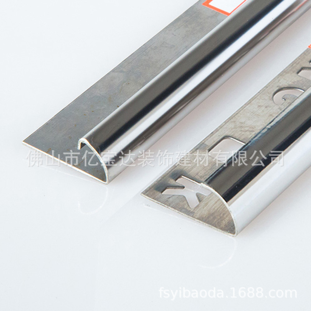 Light Luxury 304 Stainless Steel Thickeneded Ceramic Tile Corner Guards, Arc Edge Strips, Embedded Edge Strips