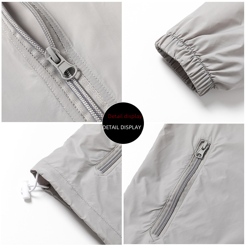 Sun Protection Clothing Men's Summer Breathable Ice Silk Thin Skin Clothing Men's Fishing Sun Protection Clothing Jacket Outdoor Cardigan Jacket