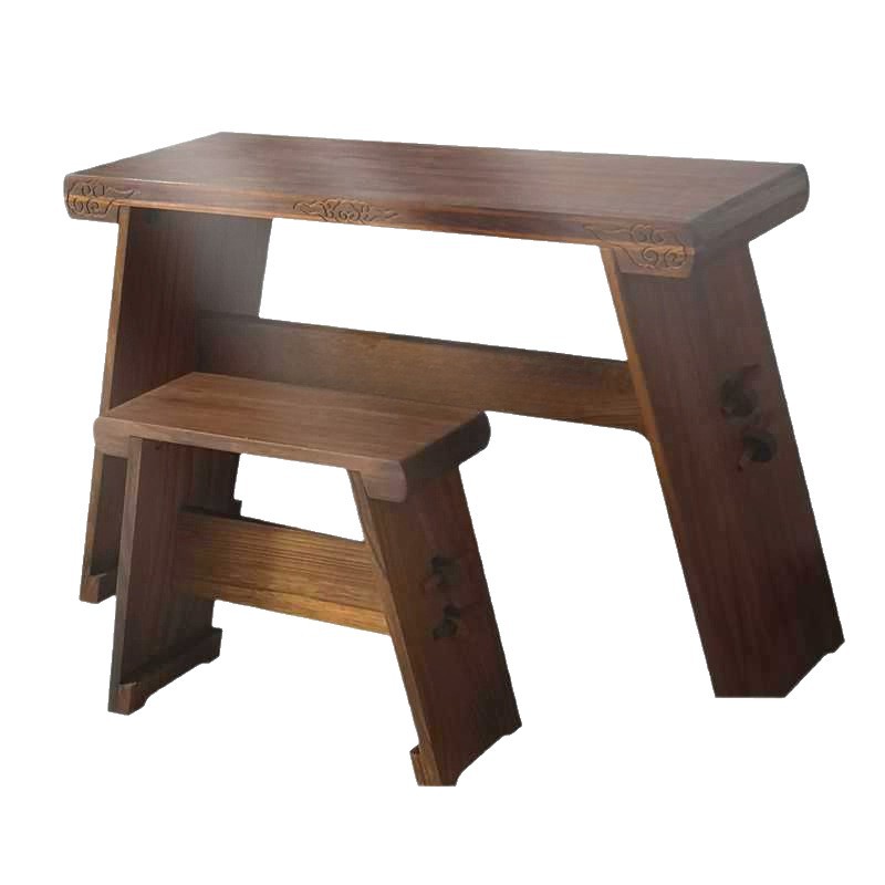 Portable Zen Simple Calligraphy Table Guqin Table and Stool Professional Detachable Chinese Antique Solid Wood Resonance Box Piano Table