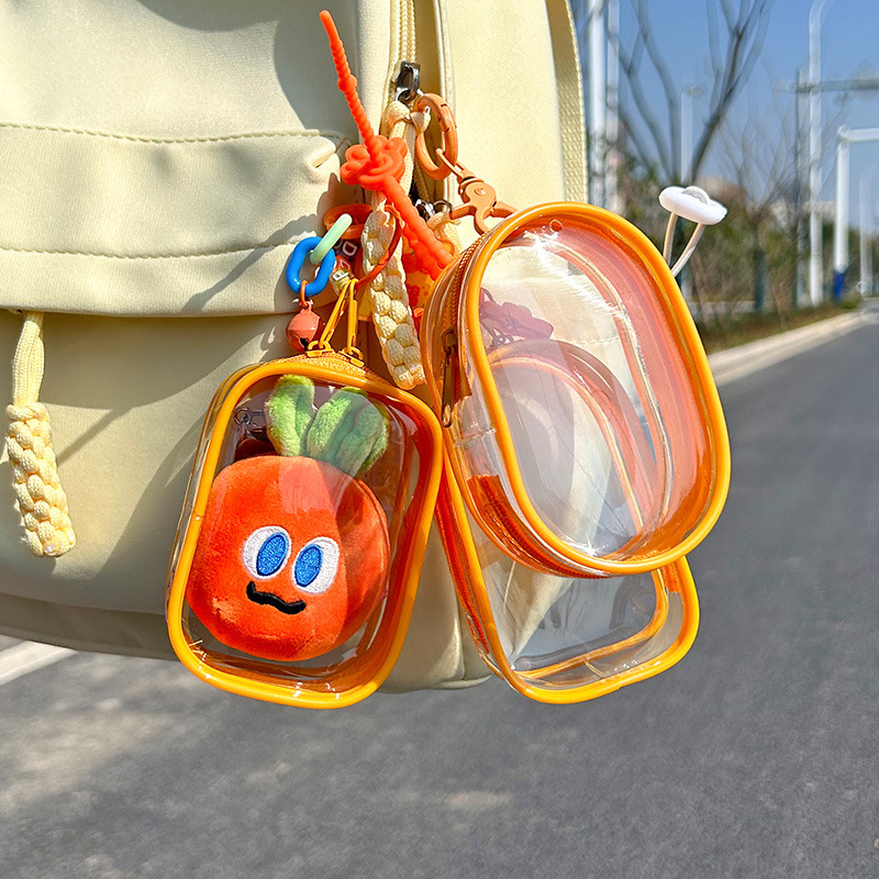Suitable for the New Mayday Carrot Pvc Transparent Baby Walking Bag for Dust-Proof Storage and Hanging Cotton Dolls When Going Out
