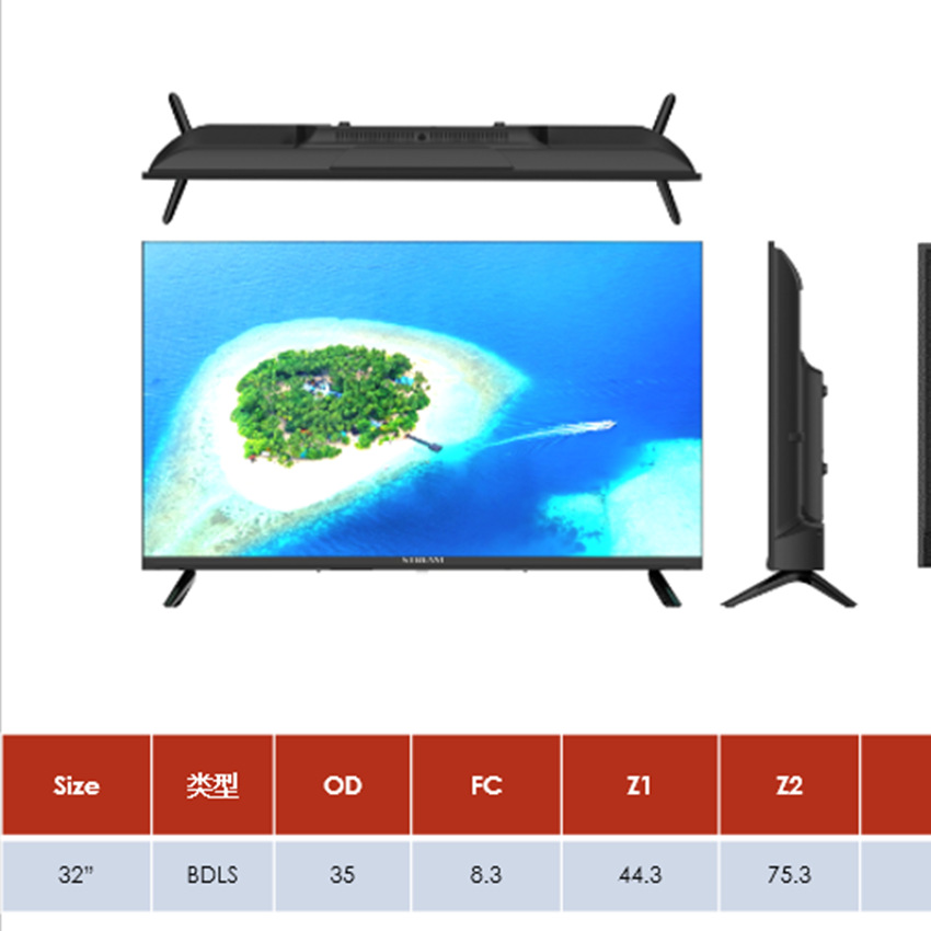 Factory Customized 2K4K Smart Network Lcd Tv Ledqledgoogletvwebos Narrow Edge