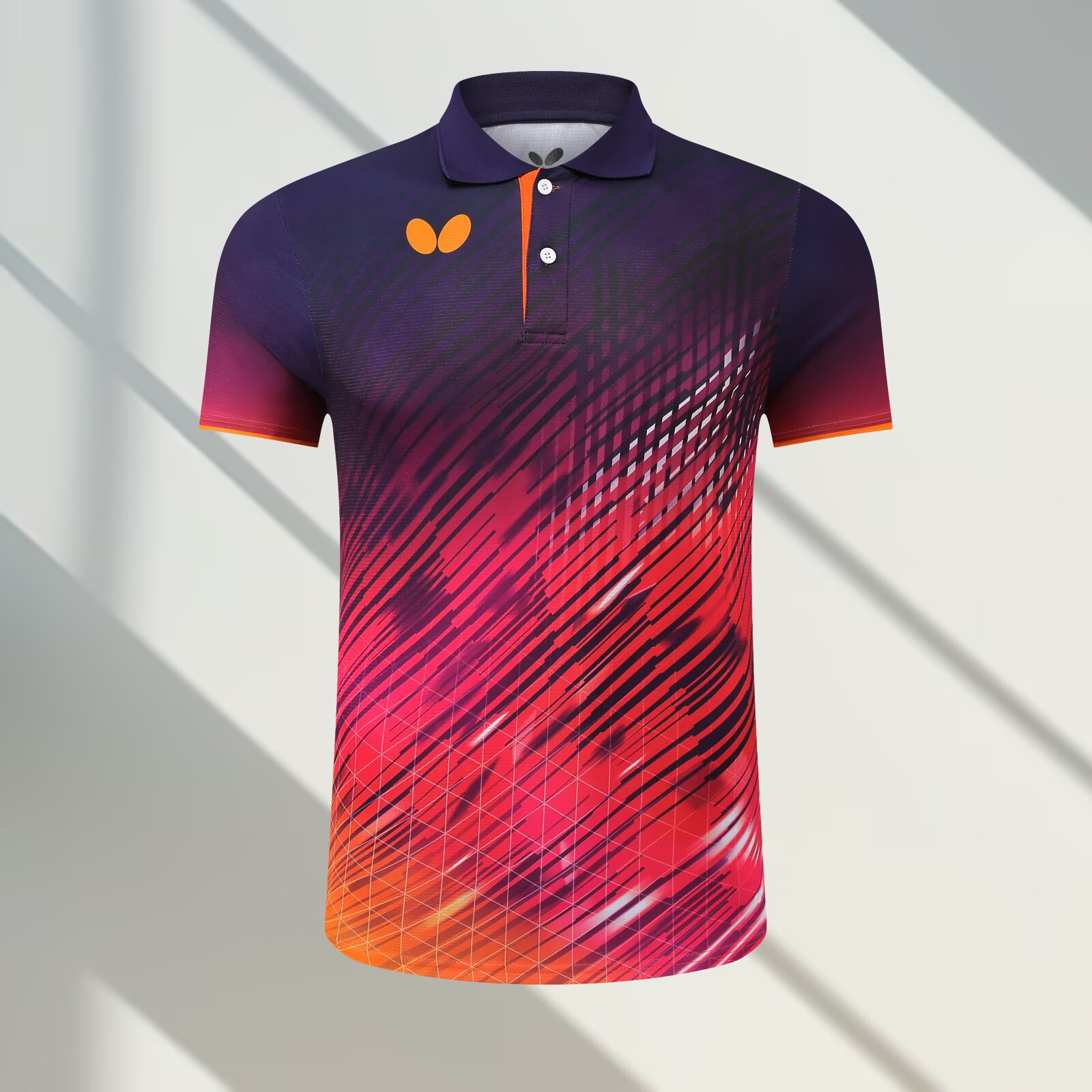 25 Years New Butterfly Table Tennis Short-Sleeved Men's and Women's Bwh283 T-Shirt Sweat-Absorbent Quick-Drying Sports Game Top with Printing