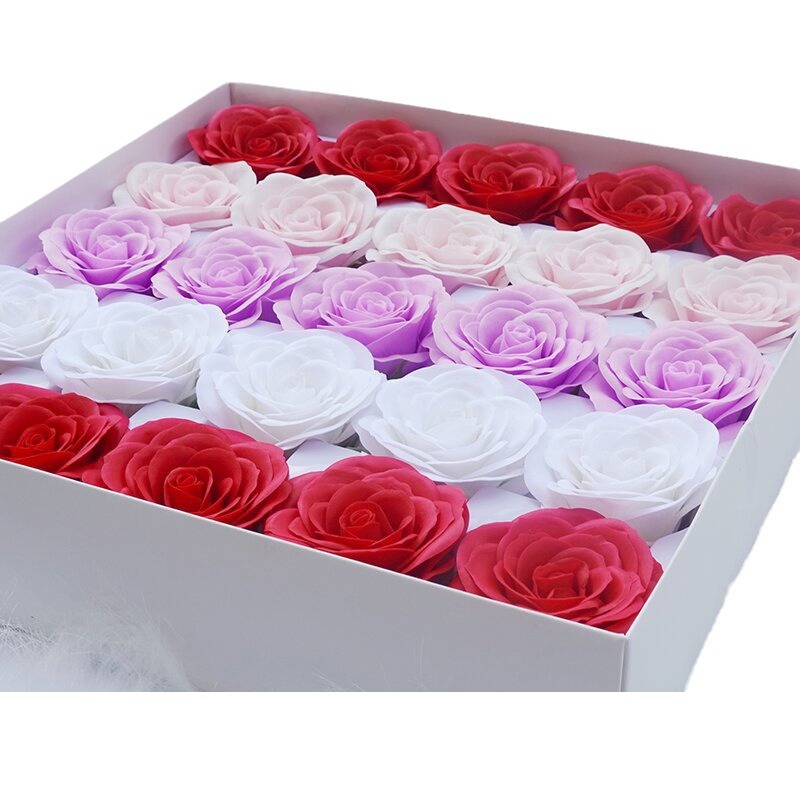 Soap Flower Awakening Rose Seven-layer Flower Head Factory Wholesale Eternal Flower Soap Flower Gift Box Valentine's Day Bouquet Gift