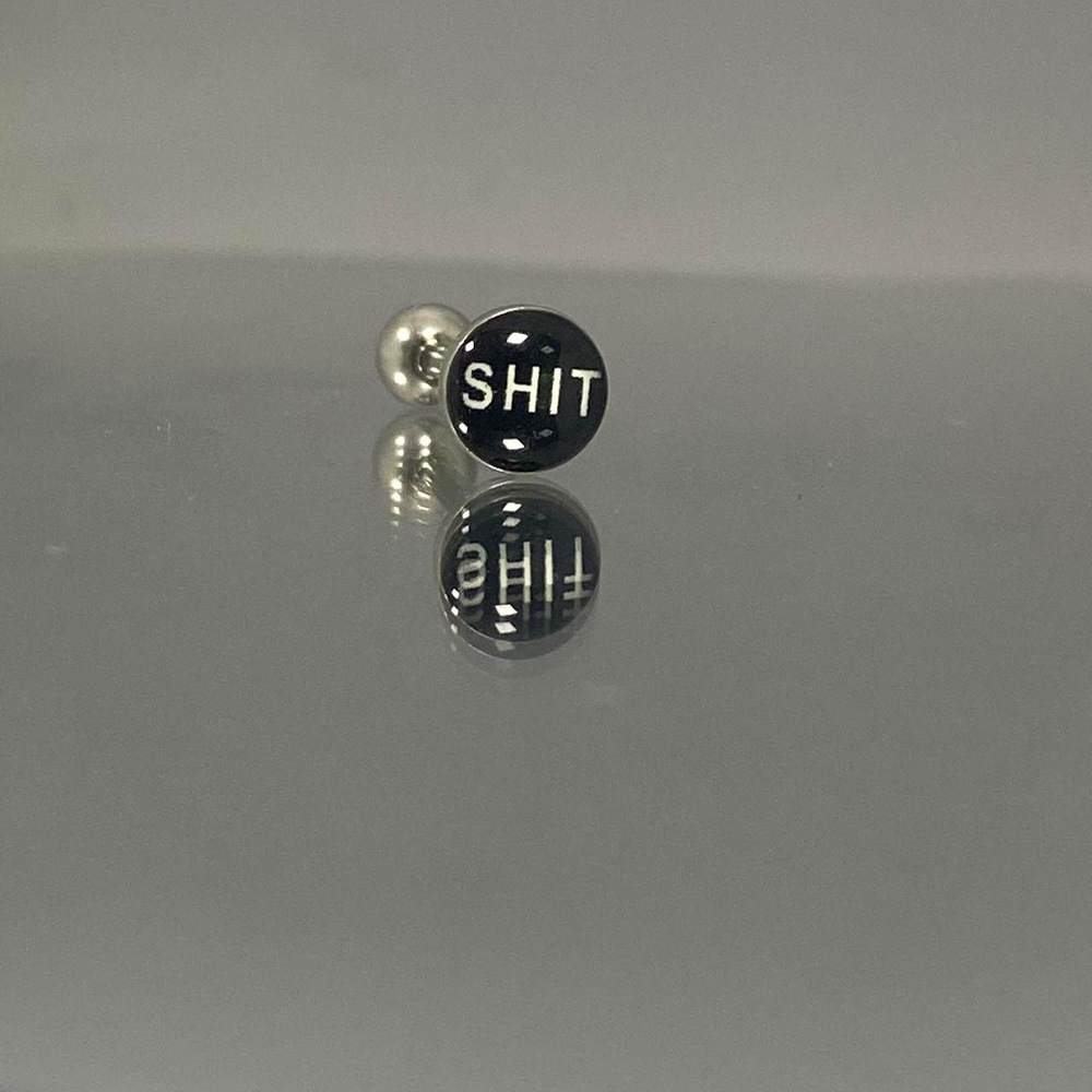 Letter tongue nail stainless steel European and American e-commerce cross-border mixed drinking tongue ring punk personality piercing tongue ornaments wholesale