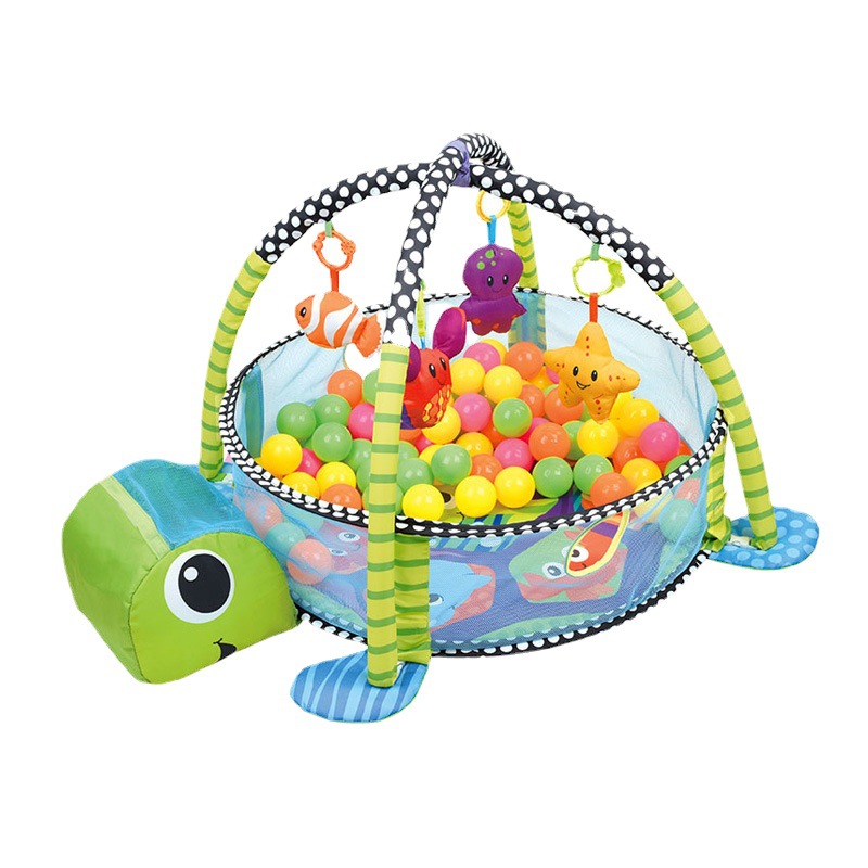 Cross-border Hot Selling Baby Fence Fitness Rack Toy 0-1 Year Old Baby Turtle Ocean Ball Climbing Mat Floor Mat
