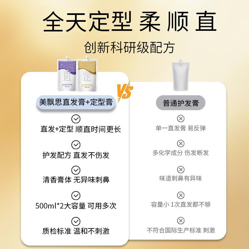 Protein Hair Correction Straightening Cream-Free Home Hair Straightening Softener Softener for Hair Improvement and Repair of Hairiness