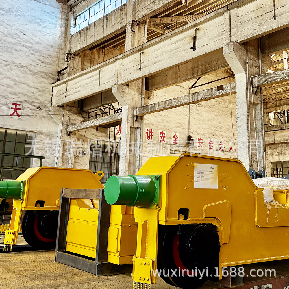 Specialized Steel Ladle Car for Handling Slag, Over-Span Steel Drag Cable Track Flat Car, Z Track Car for Sale, Dedicated for Steel Ladle Turntable