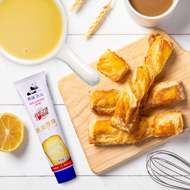 Panda condensed milk 185g seasoning Condensed Milk Egg spoon liquid coffee milk tea bread household small package dessert baking raw materials