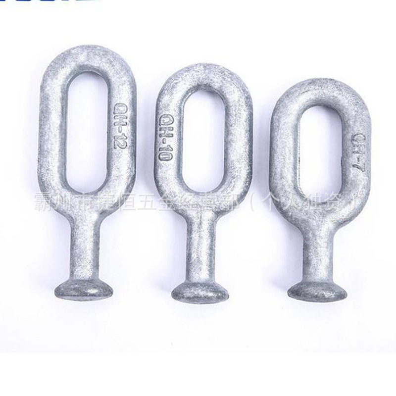 Hot-Dip Galvanized Ball Head Hanging Ring Power Connection Hardware Alloy Steel Cable Hardware Qh Type Ball Head Hanging Ring