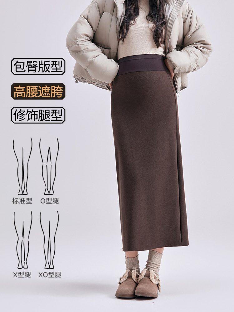 秋冬新款孕妇裙外穿托腹休闲显瘦A字长裙裙孕期大码显瘦遮肉半身
