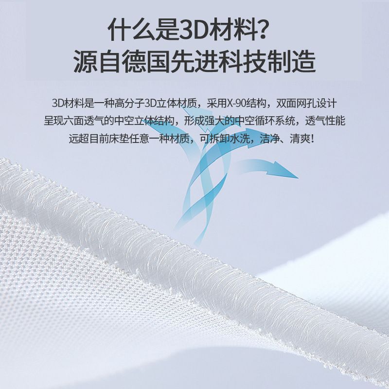 Full 3D Air Fiber Mattress Hard Plus Soft 4D Silk Material Baby 2cm Ultra-Thin Tatami Breathable Mesh