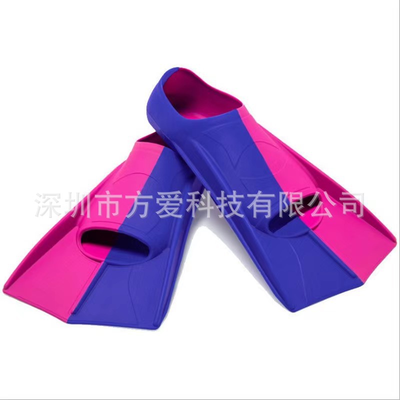 Professional swimming flippers silicone short flippers children diving frog shoes training diving equipment wholesale silicone frog shoes short