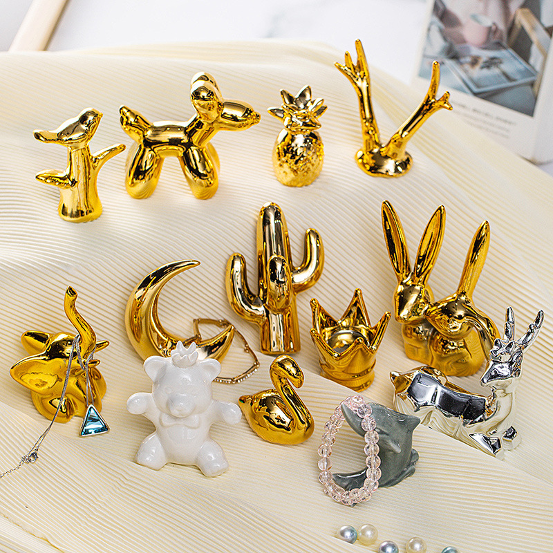 Скандинавская простая керамическая тарелка для украшений, тарелка для колец, тарелка для хранения, декор для гостиной, спальни, ванной, домашний декор