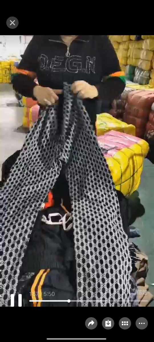 Second-Hand Clothes, Old Cotton Wide-Leg Pants, Straight-Leg, African and Southeast Asian Live Goods, Selected from Vietnam, Thailand and Nigeria