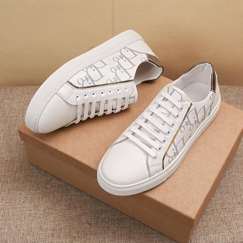 New Casual Shoes, New European Version, First Layer Cowhide Sole, Trendy Sneakers, White Shoes P