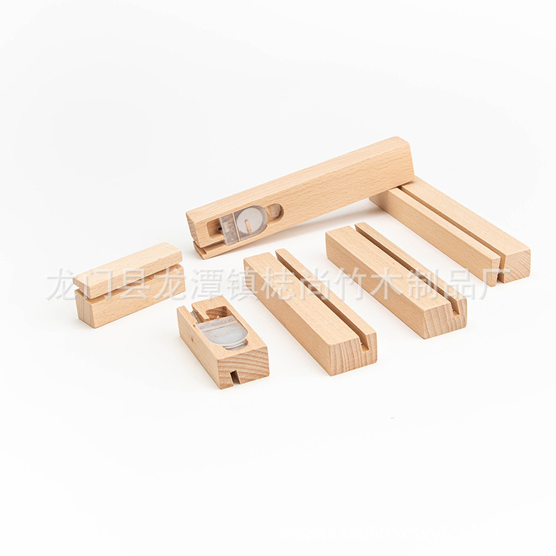 in stock Solid Wood Luminous Base 2032 Button Battery Base Acrylic Photo Ornaments Beech Night Light