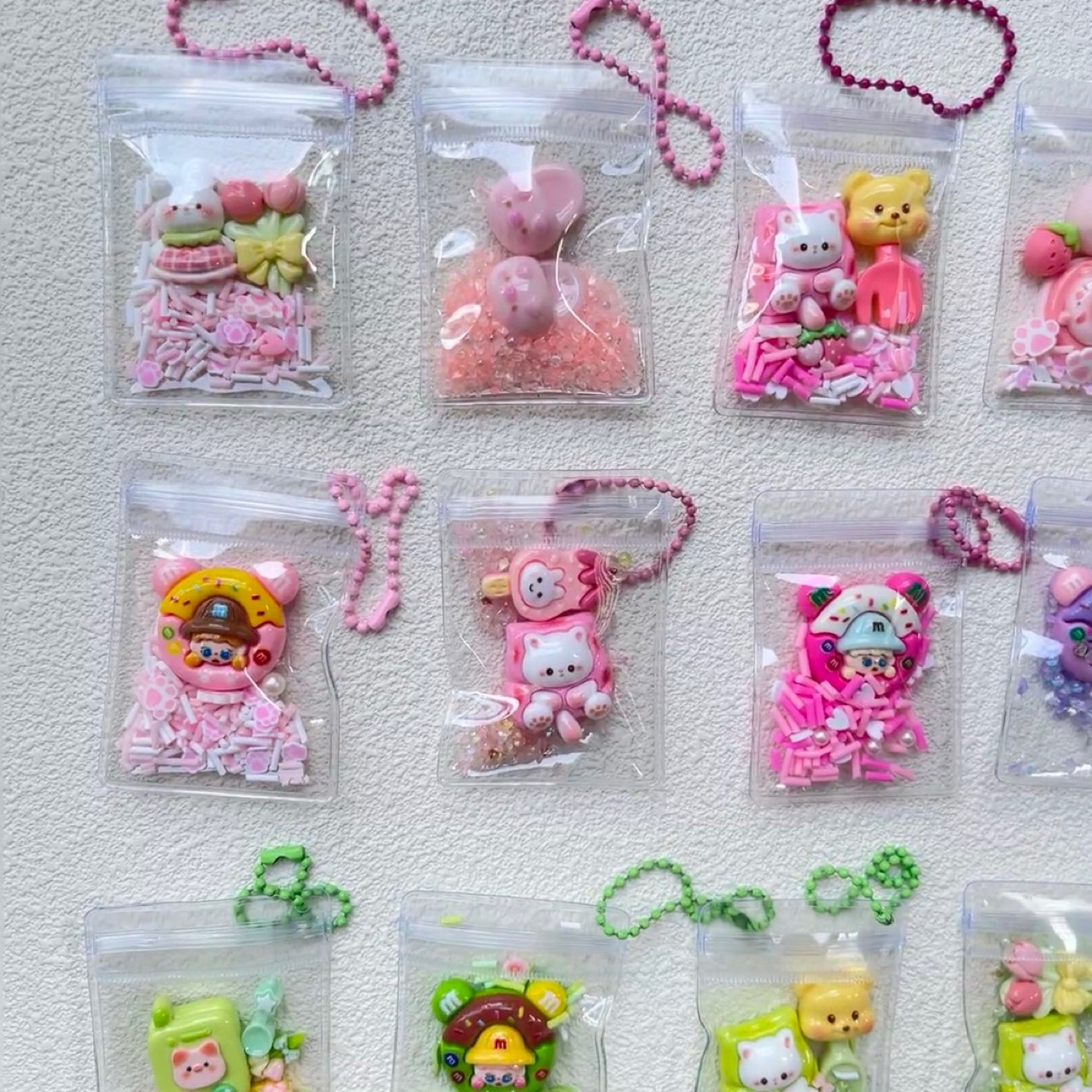 Cartoon Waler Bag Transparent Thickened Keychain Puppy Cute Bag Pendant Pendant Mobile Phone Student Wholesale Live