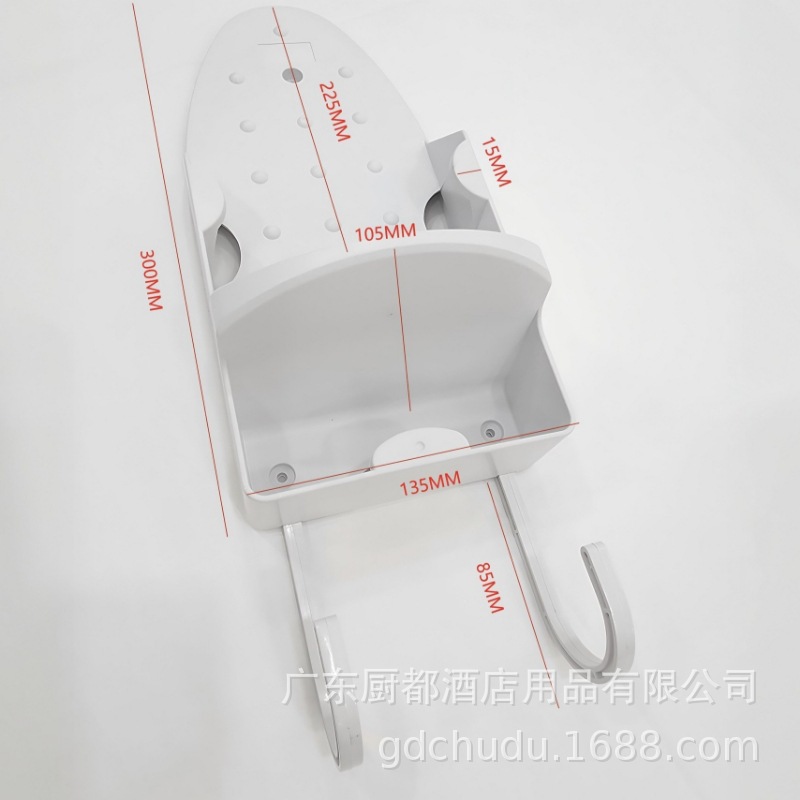 Iron Hanger, Hotel Iron Hanger, Guest Room Ironing Board Hanger, Plastic Double Hook