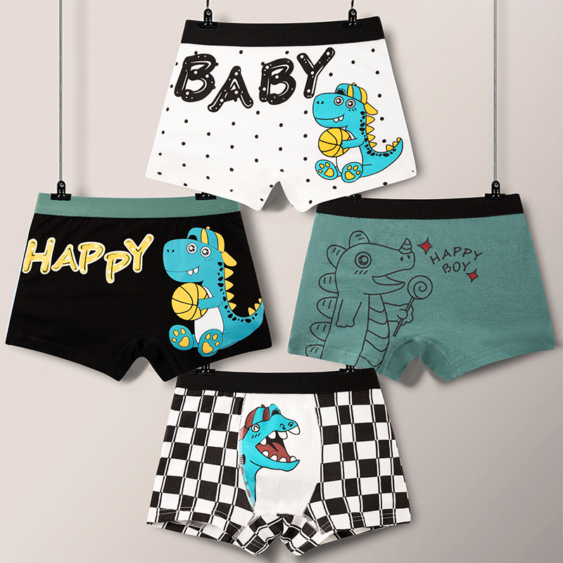 Summer thin boys' boxer underwear Class a cotton small and medium-sized boys Boxer Shorts factory outlet