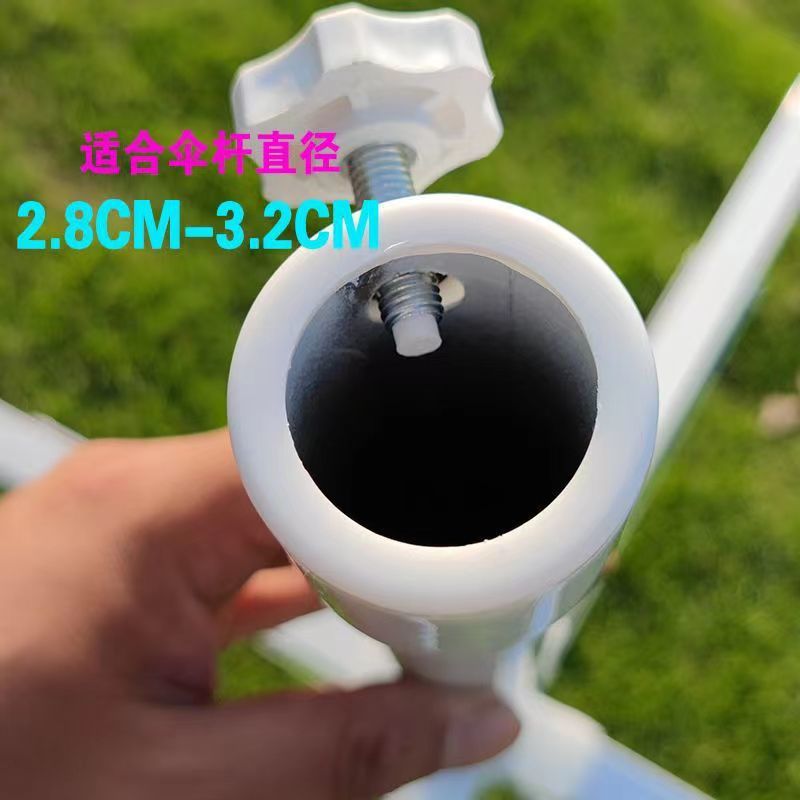 Portable Foldable Outdoor Advertising Beach Umbrella with Four-Legged Cross Steel Base Stand for Market Stalls