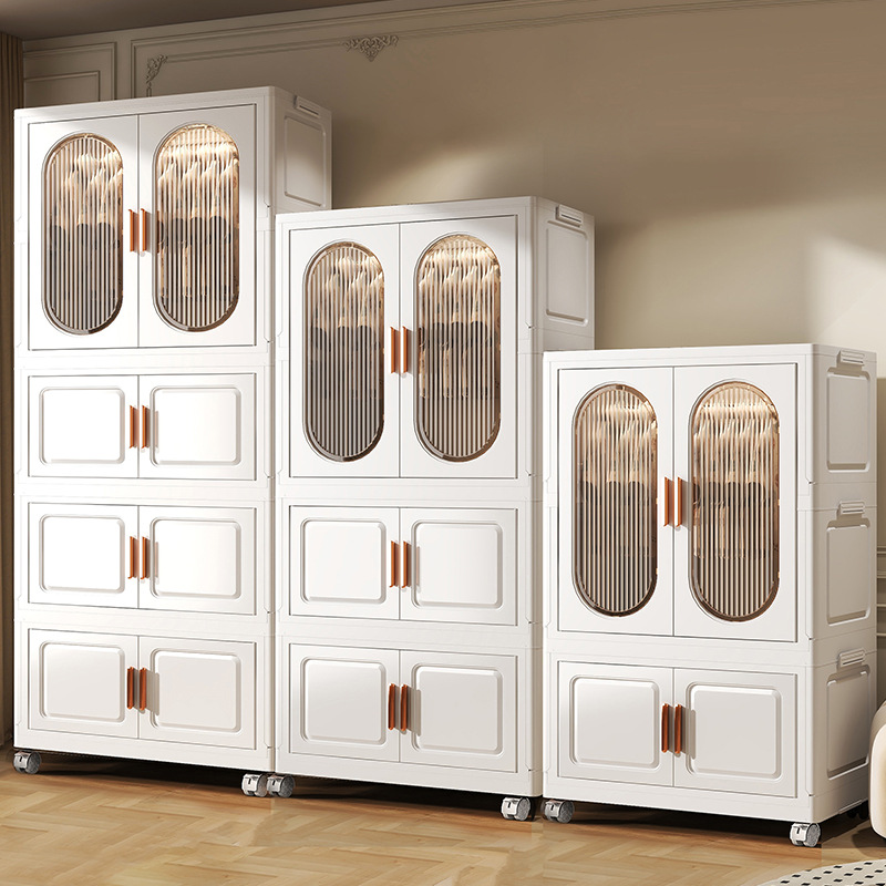 Installation-Free Simple Wardrobe Household Clothes Storage Cabinet Bedroom Rental House Foldable Children's Storage Wardrobe