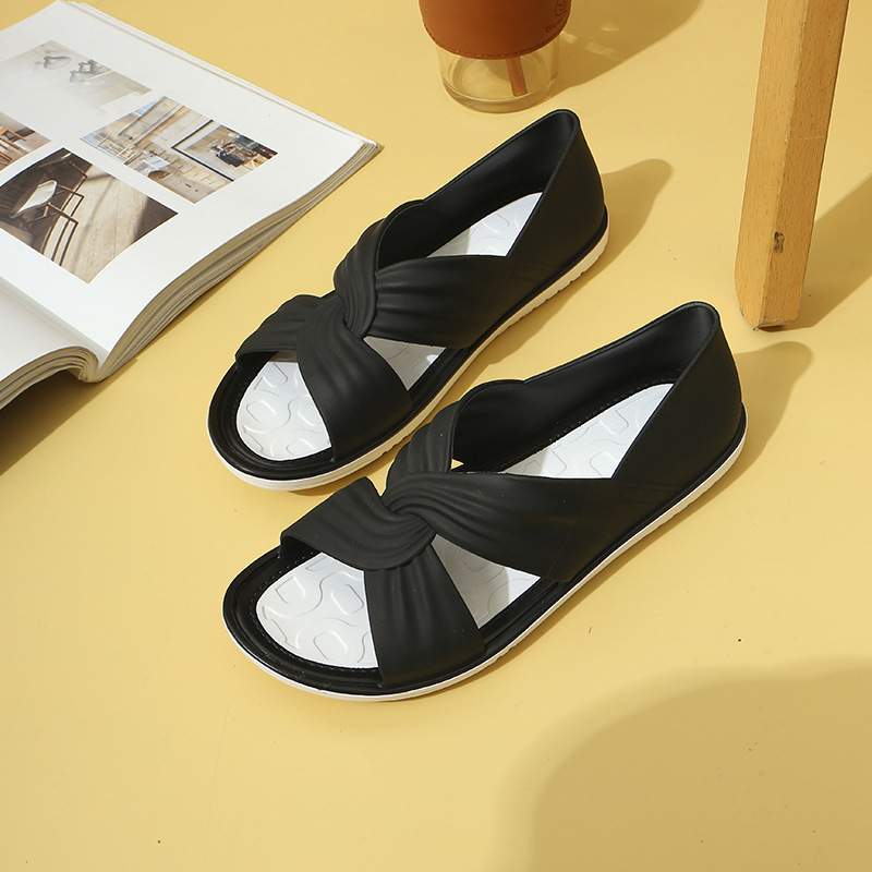 Summer Cross-border New Flat Sandals Slippers Seaside Beach Shoes Korean-style Flat Casual Women's Slippers