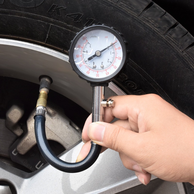 High-precision automobile tire pressure gauge multifunctional tire pressure gauge with deflated tire pressure gauge long hose mechanical tire pressure gauge monitor