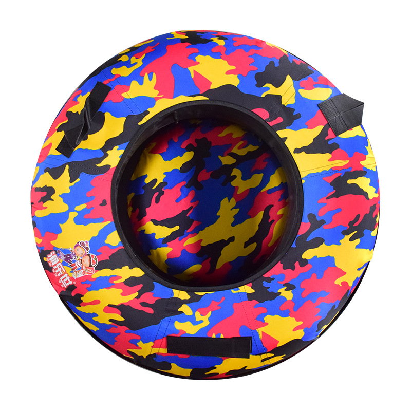 Winter Adult Ski Ring Dry Track Ski Shallow Drift Rubber Inner Tube Rainbow Slide Playground Inflatable Ski Ring