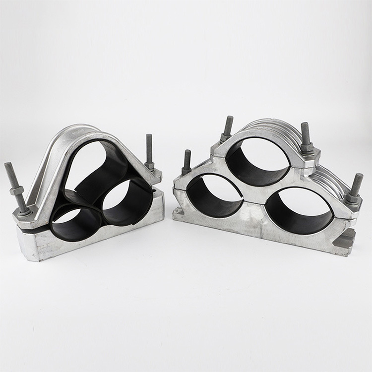Cable Fixing Clip High Voltage Wholesale Aluminum Alloy Hoop Clamp Single Core Multi-Core Flexible Anti-Magnetic Wire Clip Damping