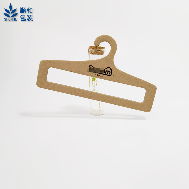 Paper Hanger Customized Blanket Disposable Clothing Biodegradable Thickeneded Kraft Paper Hanger Printed Fsc Certificate