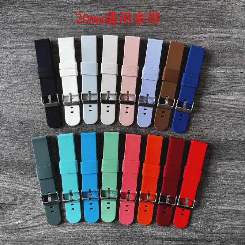 Factory Spot 22/20/19/18mm Universal Interface Silicone Watch Strap Suitable for Huawei, Samsung and Other Smart Phones