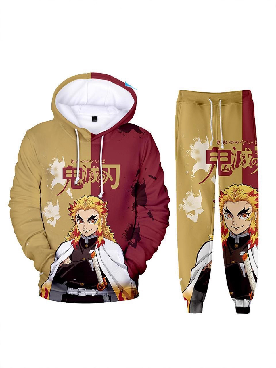 Cross-Border Amazon Best-Selling 3D Digital Printing Anime Pattern Sweatshirt Suit Loose and Extinguishing