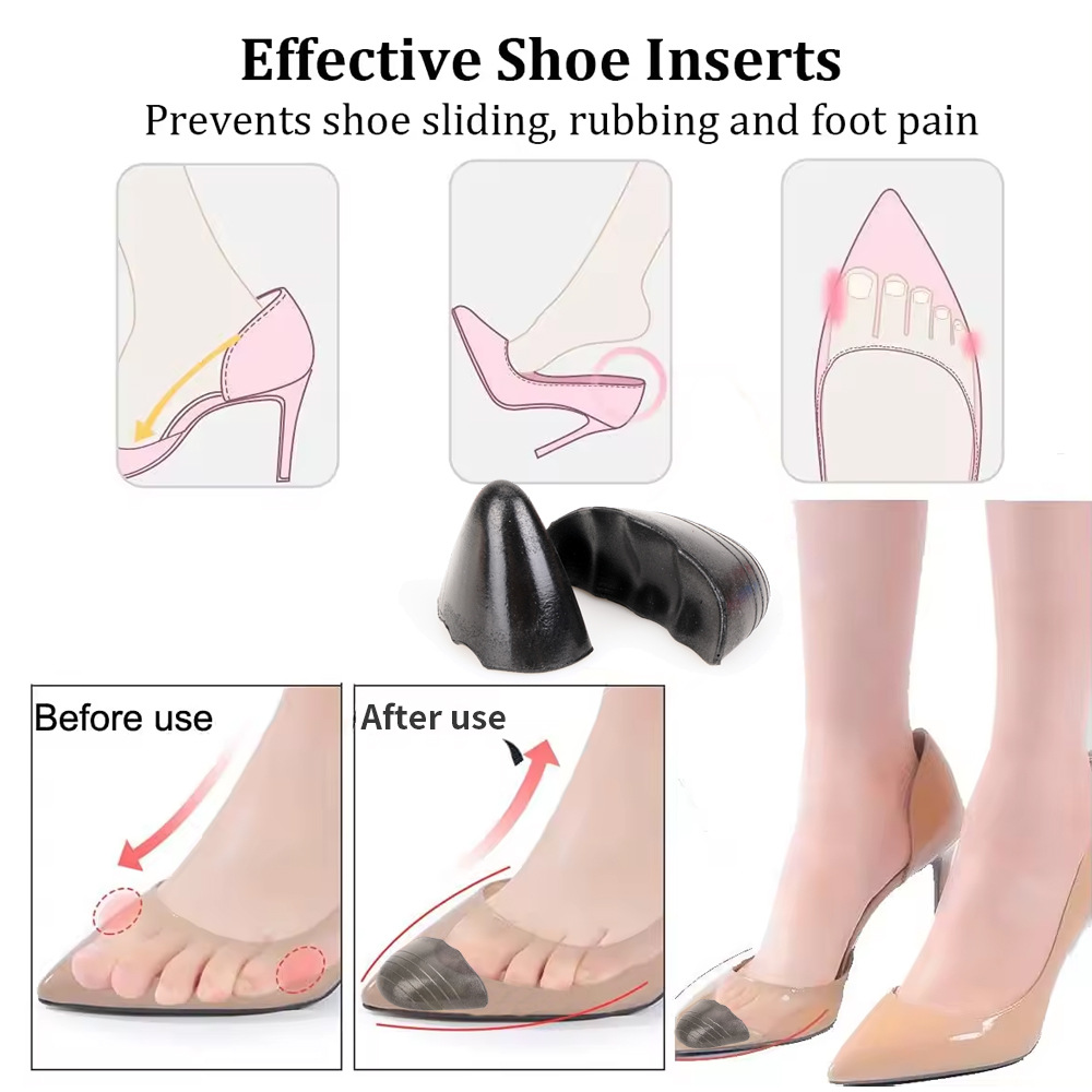 Summer Invisible Non-slip High-heeled Shoes Women's Shoe Plug Adjusting Size to Prevent Foot Forward Wear-resistant Round Head