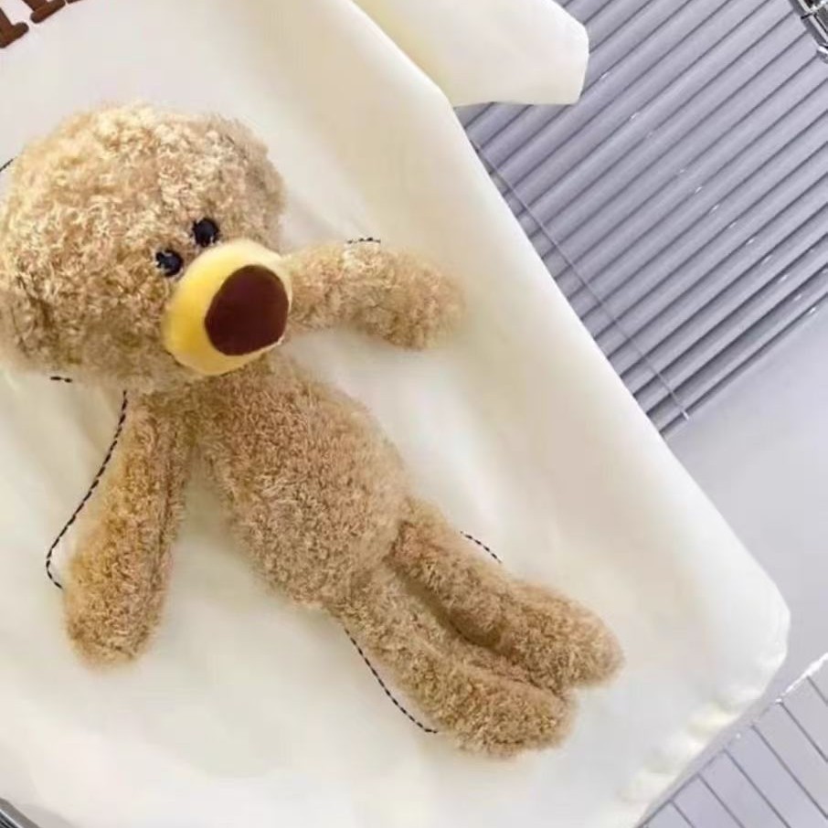 Latest cartoon ins sweater cute plush three-dimensional doll bear brooch cartoon pendant pin knitted 13D