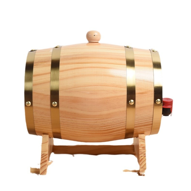 Wooden Wine Barrel White Wine Wine Wine Barrel Pine Wine Barrel Household Decorative Beer Barrel Storage Barrel