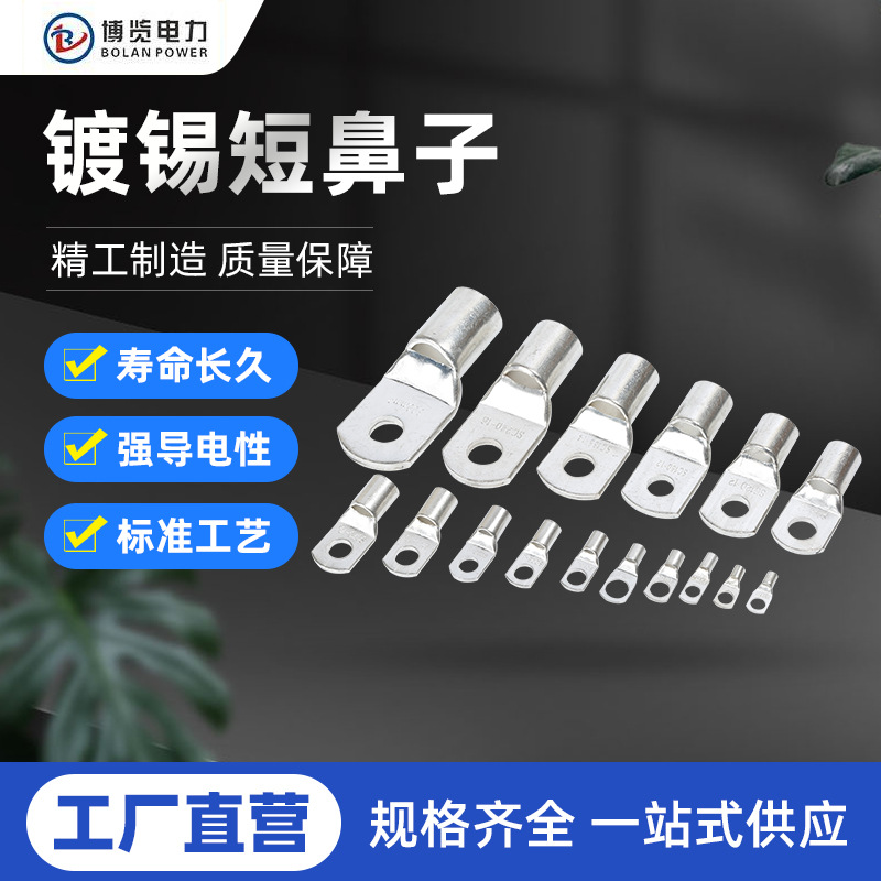 Медный проволочный носовой холодно-прессованный терминал 4/6/8/10/12 квадратный обжимной терминал провода ушко