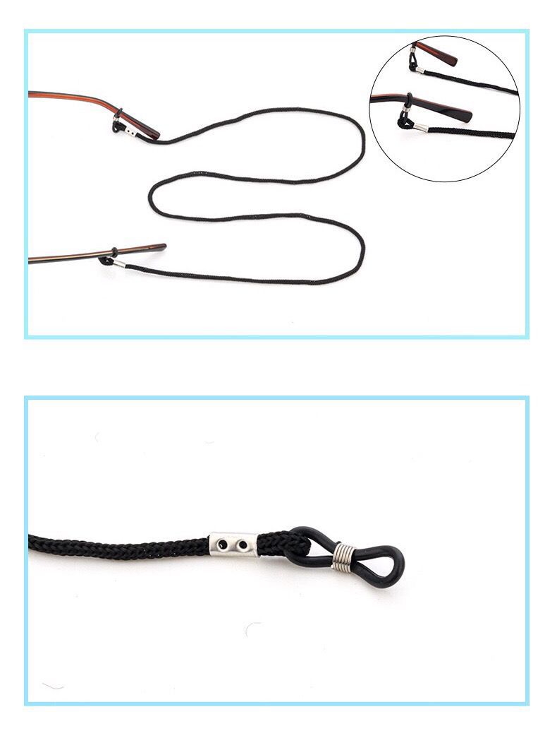 Glasses rope black nylon bulk glasses rope glasses non-slip rope bulk whole bundle wholesale glasses rope non-slip