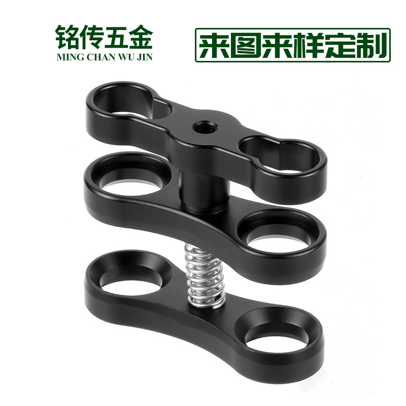 Алюминиевый сплав клипса-бабочка для подводной фотосъемки, водонепроницаемый корпус для камеры, клипса-бабочка для лампы, шаровая голова крепления