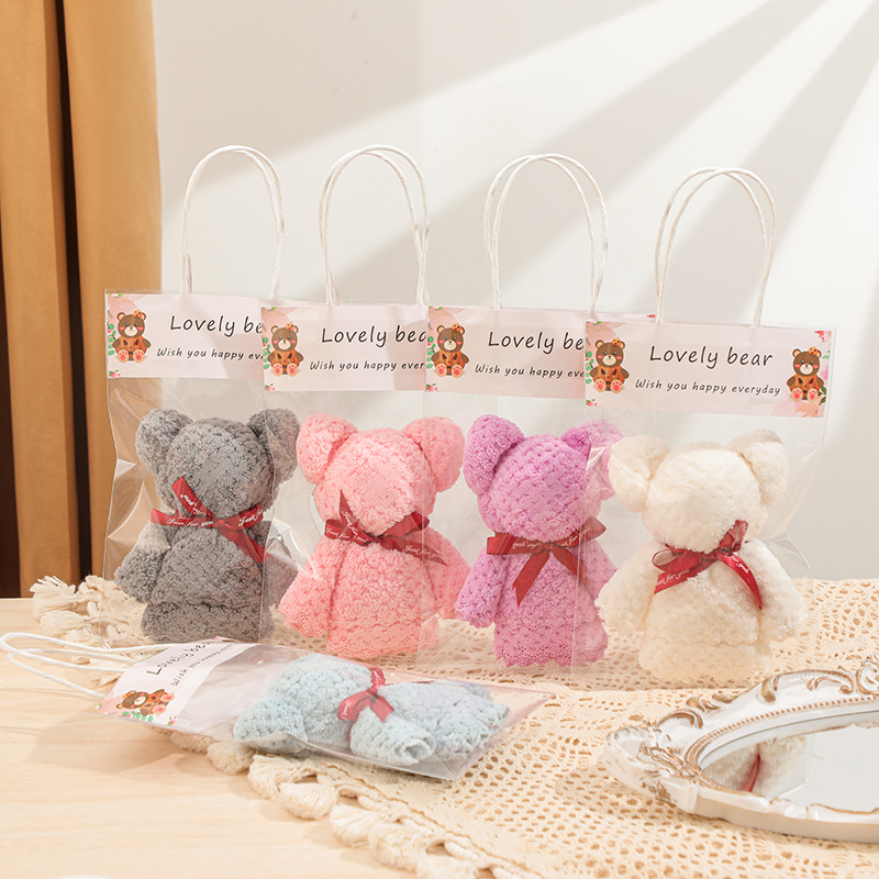 Event Small Gifts Wholesale Creative Towel Bear Gift Box Holiday Souvenirs Birthday Wedding Return Gift Practical Small Gifts